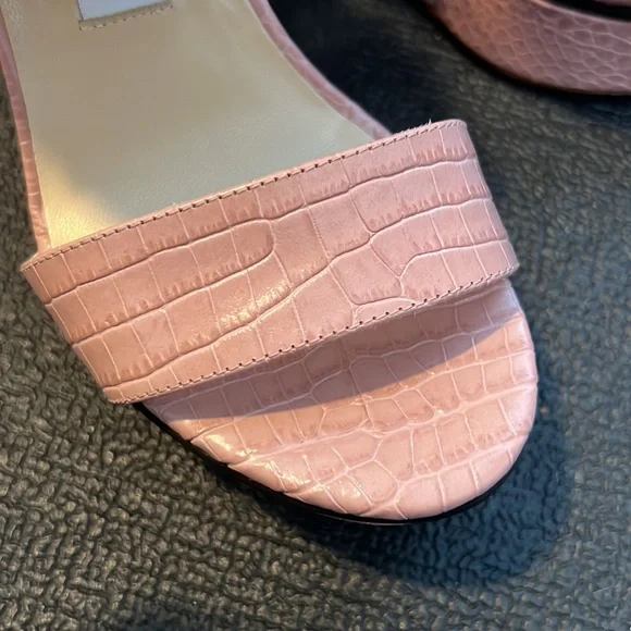 Jimmy Choo Aimee 125 pink blush wedges size 36.5/ 6.5 - Picture 6 of 9